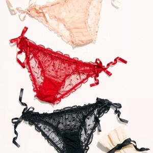 Free people laced hearts  panties new small